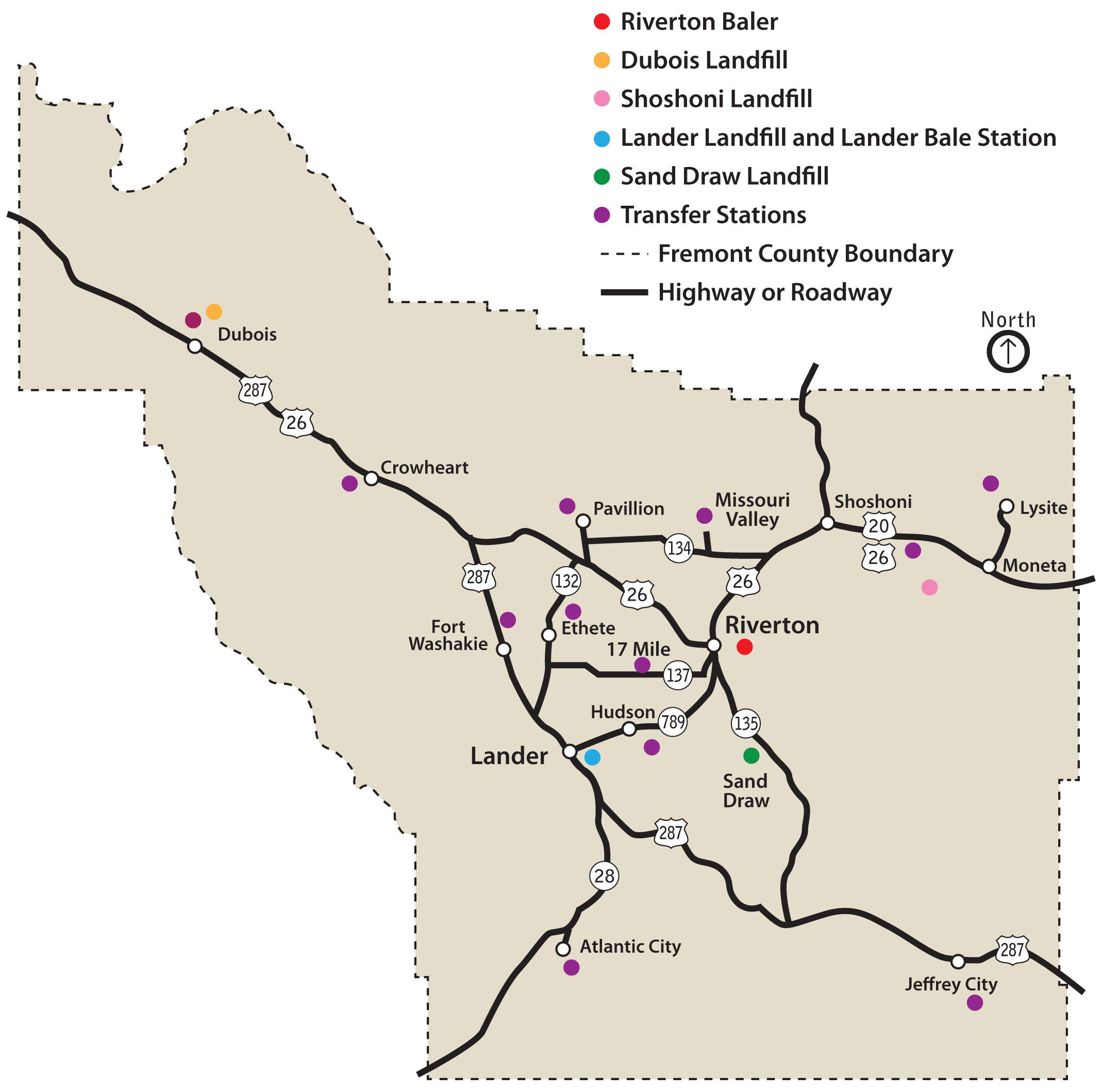 Fremont-County-Landfill-map